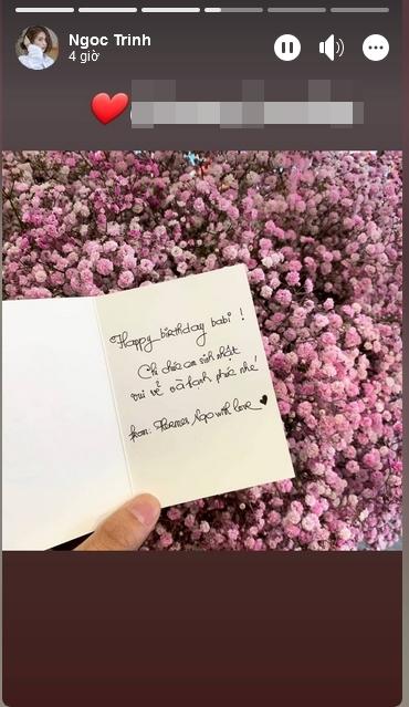 Ngọc Trinh khoe quà sinh nhật, đáng chú ý nhất là bó hoa lớn hình trái tim báo hiệu tình đã yên-3