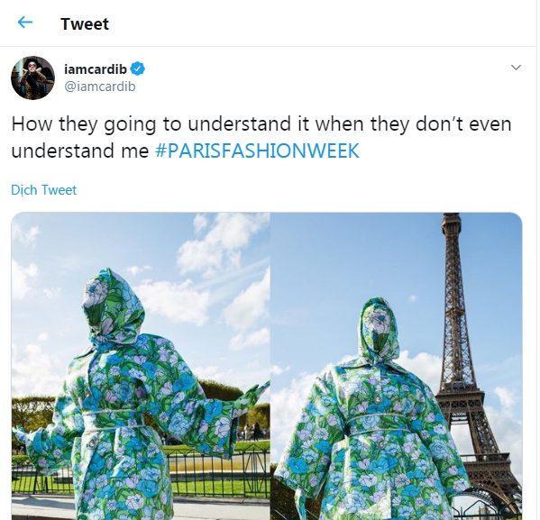 Cardi B gây sốc với trang phục kín mít như ninja tại tuần lễ thời trang Paris 2019-9