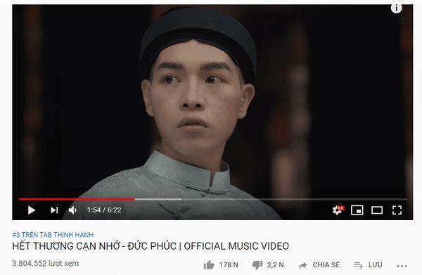 Bằng cách nào đó, MV của Đức Phúc bất ngờ leo lên top 3 Trending Youtube dù 1 ngày trước còn mất tích khó hiểu-1