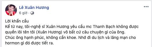 Sau hai lần tố sâu cay, nghệ sĩ Xuân Hương khẩn cầu MC Thanh Bạch không nhắc đến tên mình-2