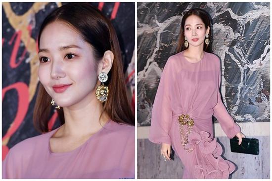 'Tuyệt phẩm dao kéo' Park Min Young duyên dáng với đầm hồng pastel kiểu cách