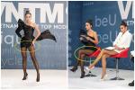 Mâu Thủy lại 'mém' lộ hàng vì váy áo quá ngắn khi làm giám khảo Vietnam's Next Top Model