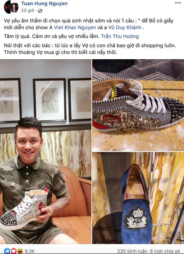 Sướng như Tuấn Hưng: được bà xã đại gia tặng hẳn giày hiệu-2