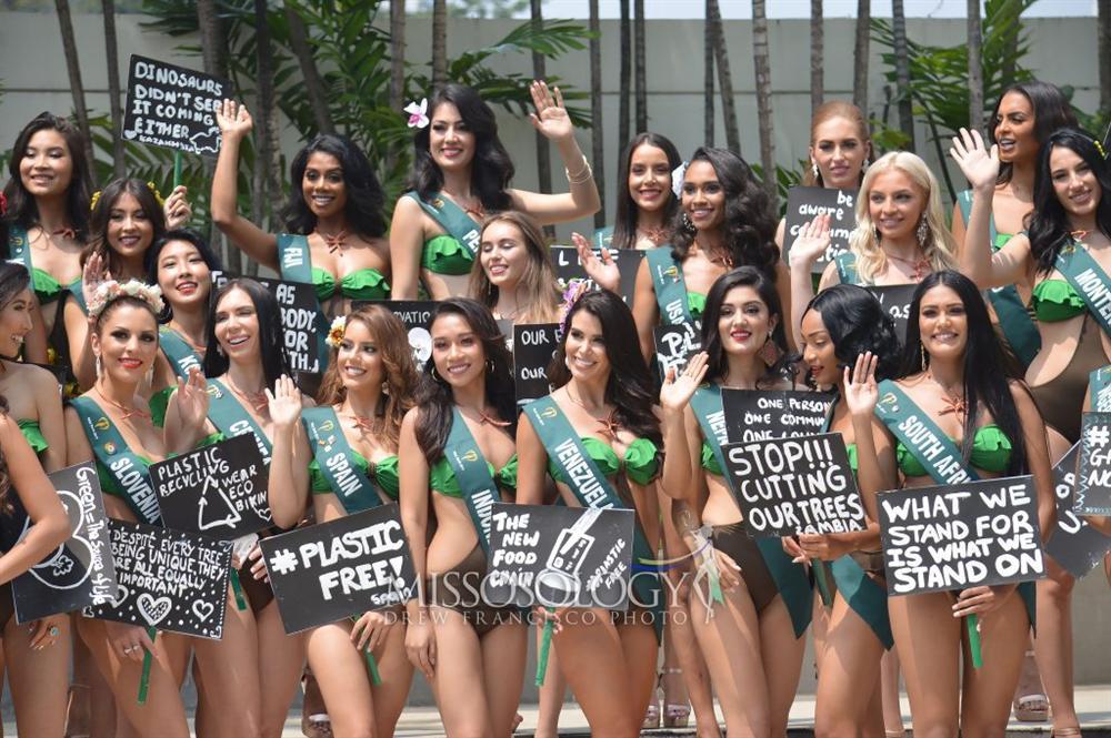 Dàn thí sinh Hoa hậu Trái đất 2019 lộ mặt xấu, ngực lép, eo bánh mì-1
