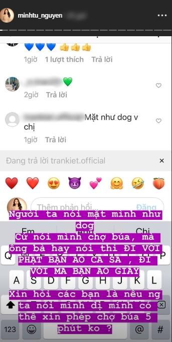 Bị anti-fan chê mặt như chó, Minh Tú đáp trả với thái độ chợ búa luôn cho vừa lòng-1