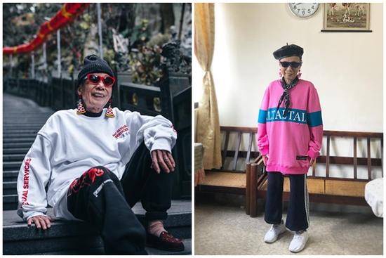 Cụ bà 91 tuổi mặc đồ chất như giới trẻ, có 100.000 fan trên mạng