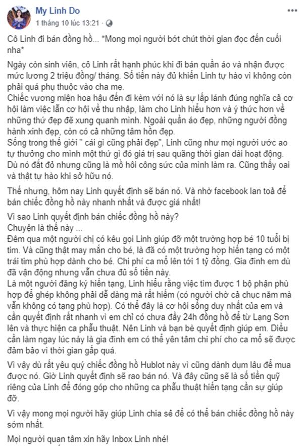 Sau H’Hen Niê bán dây chuyền vàng, Đỗ Mỹ Linh cũng bán đồng hồ nửa tỉ để làm từ thiện-12