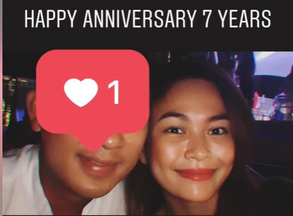 Á hậu Mâu Thủy kỷ niệm 7 năm yêu bạn trai doanh nhân-1