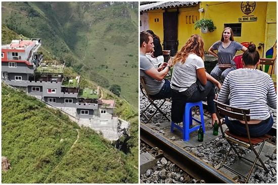 Phố cà phê đường tàu đông nghịt du khách check-in cảm giác mạnh