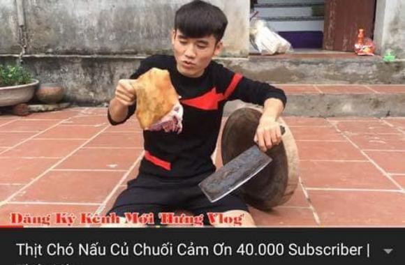 Cậu con trai nổi tiếng của bà Tân Vlog bị dân mạng kêu gọi tẩy chay khi làm video ăn thịt chó-2