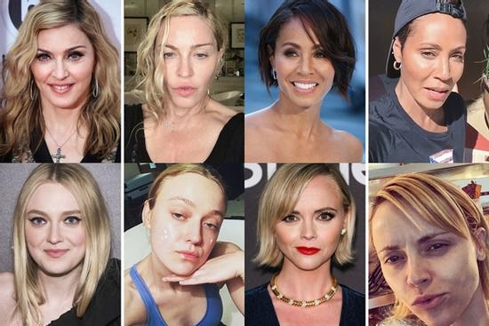 19 hình ảnh khi các sao nữ tự tin để mặt mộc