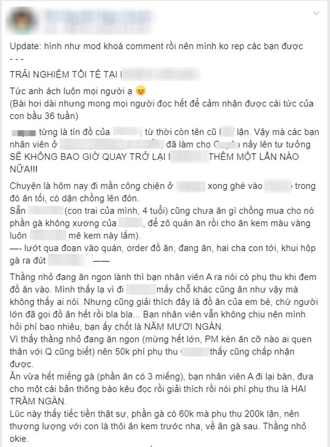 Mang theo đồ ăn cho con nhỏ vào nhà hàng sang trọng, mẹ trẻ bị phụ thu 200k liền tức tốc lên mạng tố vì quá bức xúc-1