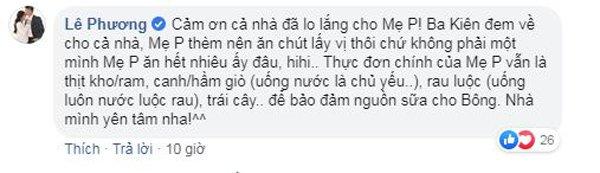 Dân mạng tuýt còi vì mới sinh đã ăn cả mâm hải sản, Lê Phương vội vàng thanh minh-4