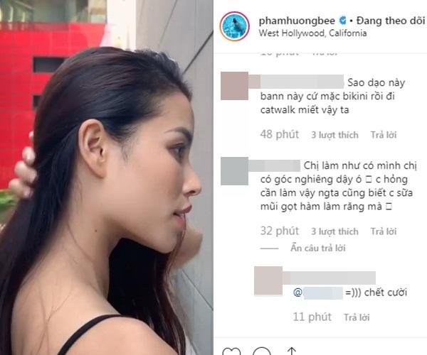 Phạm Hương đăng clip catwalk, anti-fan bóc phốt: Ai chẳng biết chị sửa mũi - gọt hàm - làm răng-3