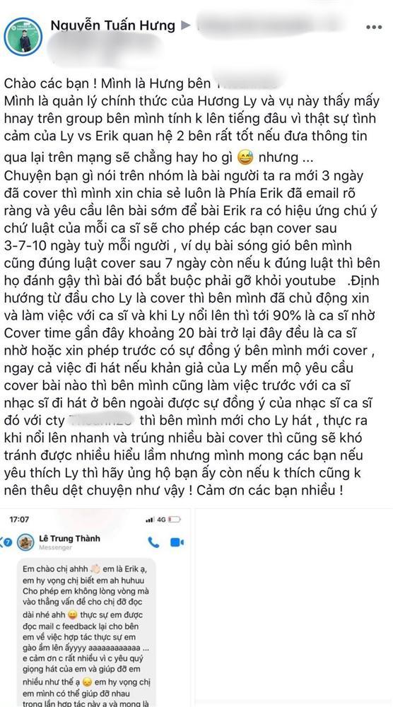 Ồn ào với Erik chưa nguội, quản lý Hương Ly dùng lời lẽ chợ búa tố gia đình hoa dâm bụt vô ơn?-1