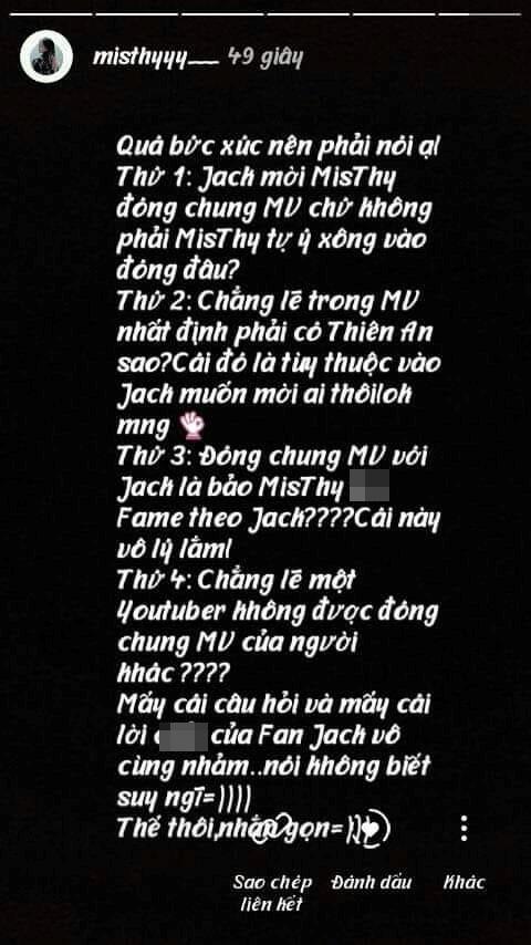 Misthy bức xúc đáp trả khi bị fans chê không xứng đóng MV với Jack?-4
