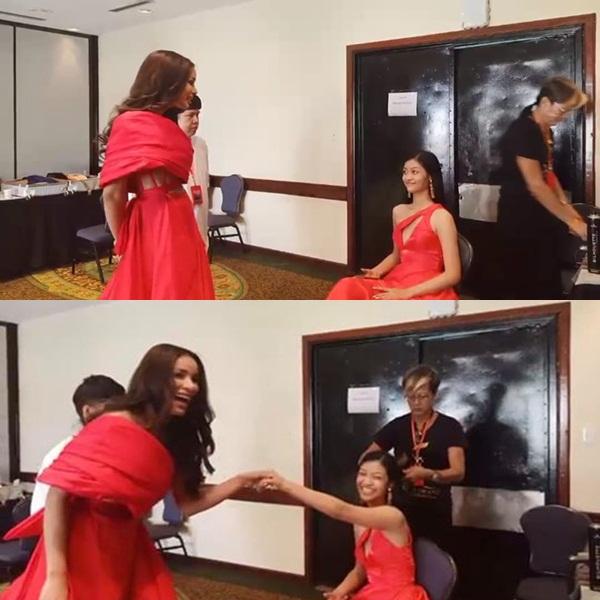 Mỹ nhân ngang ngược hôm trước bỏ theo dõi, hôm nay tay bắt mặt mừng với Kiều Loan tại Miss Grand-2