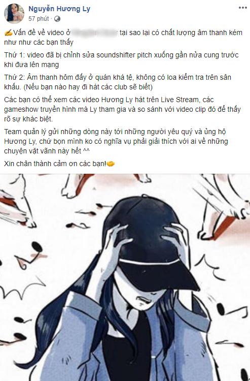 Hương Ly đổ lỗi do âm thanh khi bị khán giả bóc mẽ hát live dở, dân mạng đồng loạt phản dame quá gắt-1