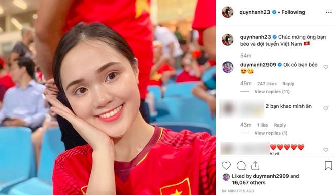 Duy Mạnh thả tim bài viết của bạn gái ngay sau khi trận đấu kết thúc-1