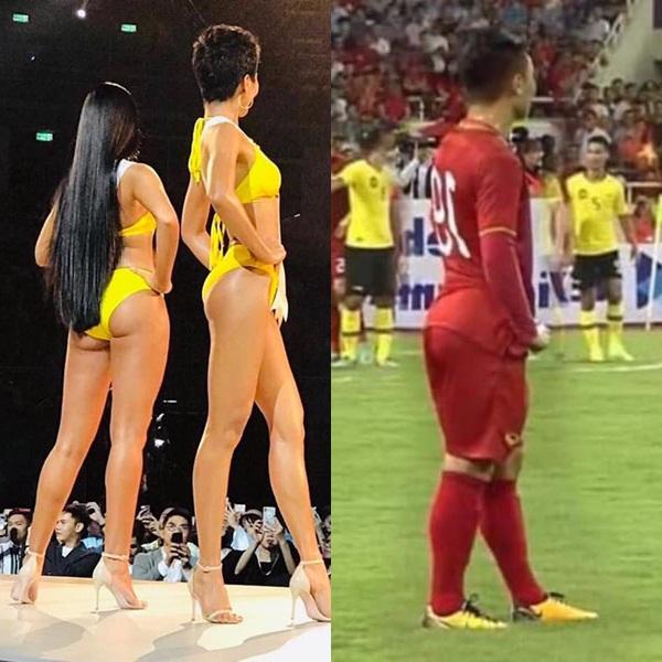 Đâu chỉ có tướng phu thê, Quang Hải còn bị soi dáng đứng chuẩn hoa hậu giống hệt HHen Niê đây này!-8