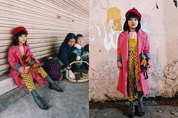 Bé gái vô gia cư ở Hà Nội nổi tiếng nhờ phối đồ như fashionista vẫn theo mẹ bán hàng rong mỗi ngày-1