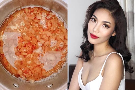 Không ngờ làm dâu nhà đại gia mà Lan Khuê vẫn mê ăn... tóp mỡ chan cơm nguội