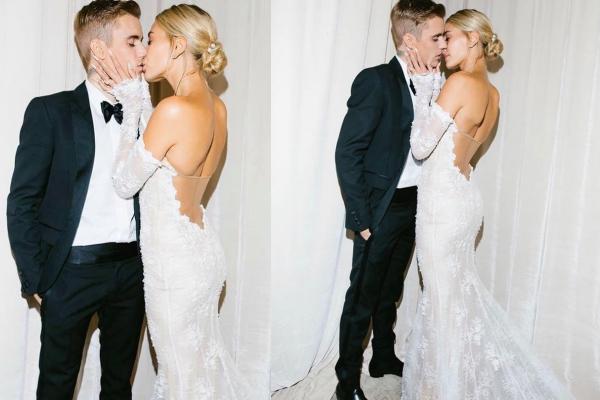 Hailey Bieber đi giày thể thao khiêu vũ cùng chồng trong lễ cưới-4