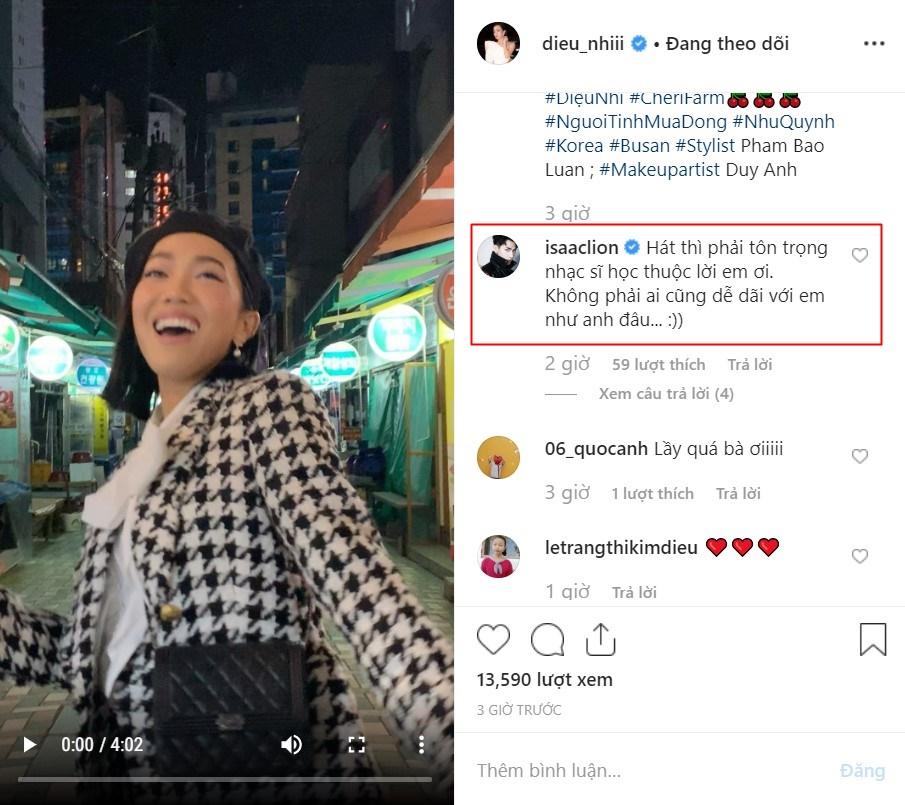 Isaac xin quỳ khi nghe Diệu Nhi chế Người tình mùa đông loạn xị ngậu: Không phải ai cũng dễ dãi như anh-2