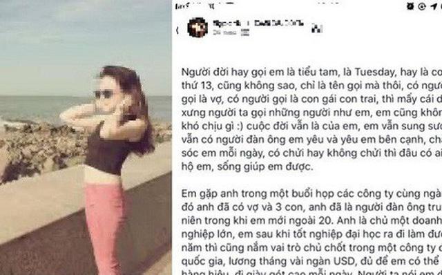 Vỗ ngực khoe mình làm Tuesday chân chính còn khuyên chính thất bỏ chồng, cô nàng làm dân mạng tức sôi máu-1