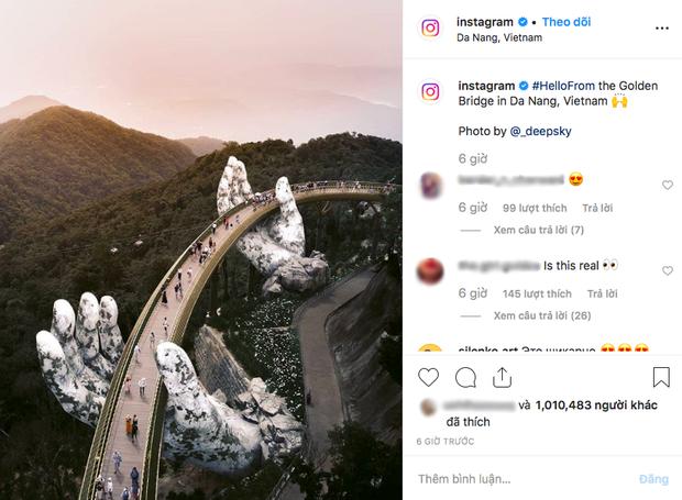 HOT: Cầu Vàng Đà Nẵng được MXH Instagram lăng xê trên tài khoản chính thức hơn 300 triệu lượt theo dõi, du khách toàn cầu tung hô hết lời!-2
