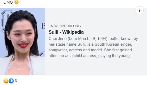 Dàn hotface Việt từ không tin đến sốc tột cùng khi nghe hung tin Sulli treo cổ tự tử ở tuổi 25-5