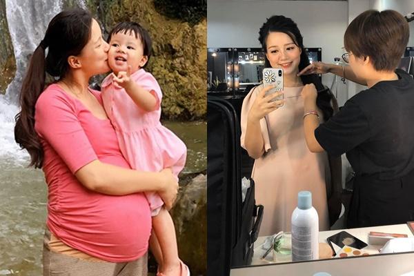 Mang thai lần 4, MC nổi tiếng VTV lộ ảnh ăn mặc xuề xòa khác xa khi lên sóng truyền hình-2