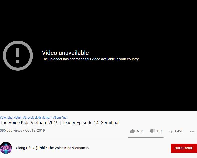 Khán giả hoang mang khi toàn bộ video của Giọng hát Việt nhí 2019 bỗng dưng bay màu trên Youtube-2