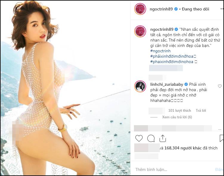 Khẳng định nhan sắc quyết định tất cả, Ngọc Trinh bị dân mạng đồng loạt chỉ trích não ngắn - rẻ tiền-1