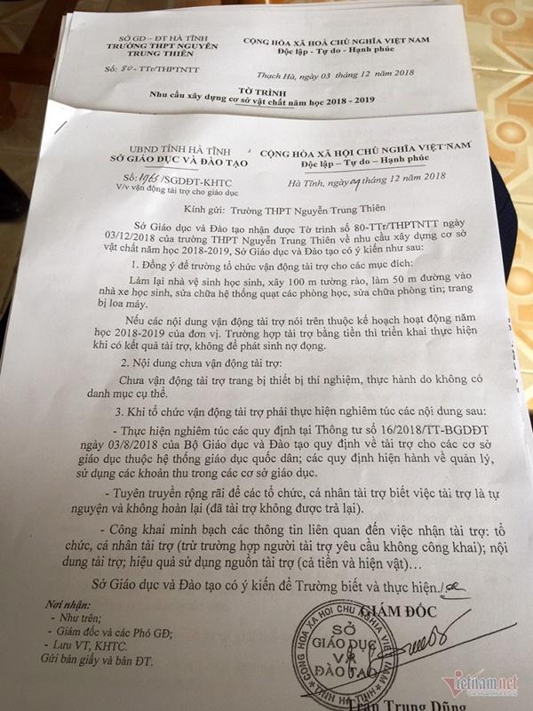 Trường lạm thu hơn nửa tỷ đồng rồi giải thích do phụ huynh tài trợ-1