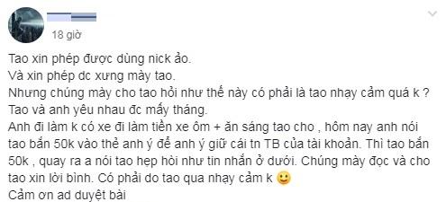 Thanh niên ăn bám, bạn gái chu cấp 8 triệu vẫn đòi thêm-1