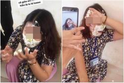 Học sinh đăng ảnh cô giáo bị trét bánh kem đầy mặt và bình luận: 'Hành cô dễ sợ luôn'