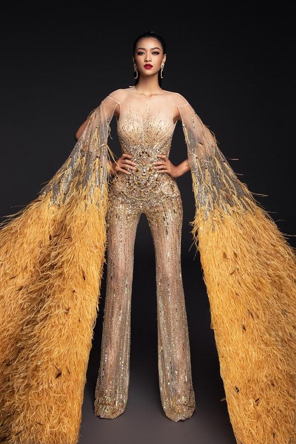 Mặc jumpsuit trong phần thi trang phục dạ hội, Kiều Loan sáng tạo hay lạc đề tại Miss Grand 2019?-3