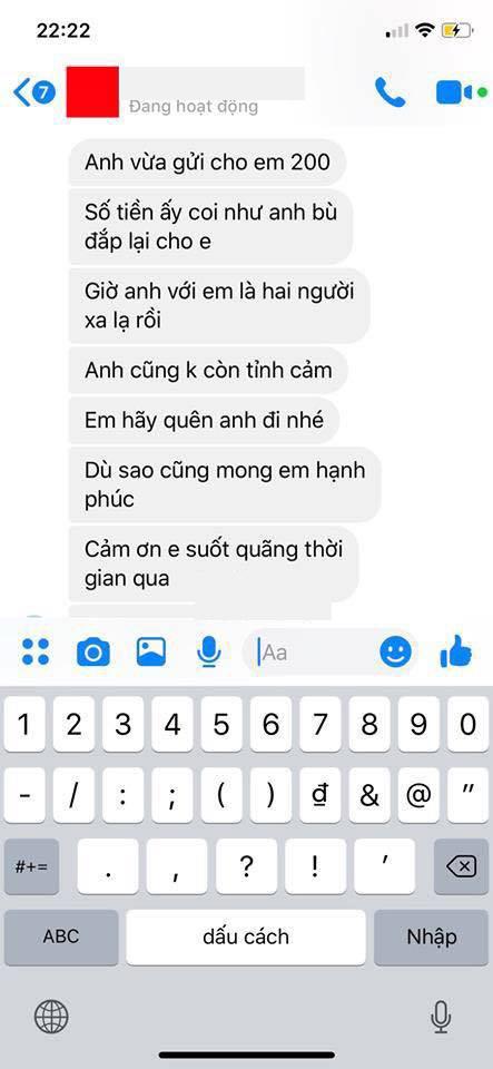Nghỉ học nuôi bạn trai 6 năm đến khi thành đạt, cô gái bị chia tay kèm theo 200 triệu phí bao nuôi-1