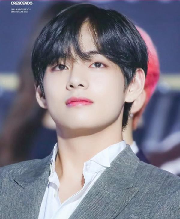 V tên thật là Taehyung - một trong những thành viên sở hữu lượng người hâm mộ đông đảo nhất nhóm BTS. Anh chàng trở nên quyến rũ mỗi khi hát và cười. V từng khiến fan Kpop nức mũi khi đứng đầu bảng xếp hạng top 100 gương mặt điển trai nhất thế giới năm 2017 của TC Candler. Thần tượng sinh năm 1995 của Big Hit Entertainment có khuôn mặt với đường nét được các bác sĩ thẩm mỹ nhận xét là tỷ lệ vàng.