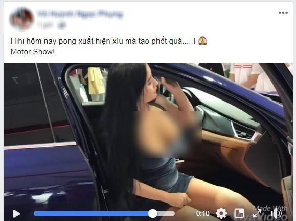 Người mẫu Võ Huỳnh Ngọc Phụng bị nghi cố tình lộ ngực ở Vietnam Motor Show 2019-1