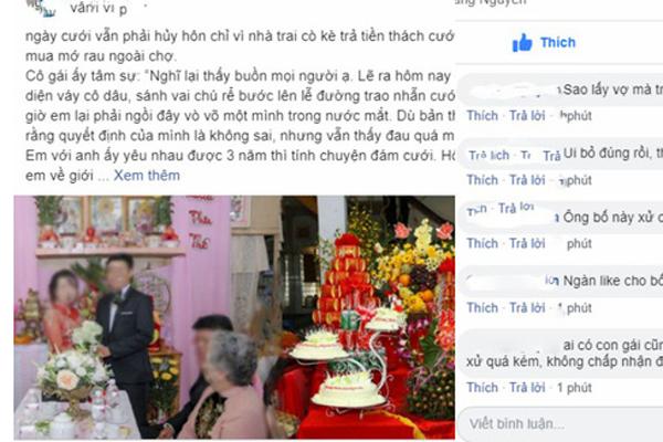 Choáng váng với màn thách cưới 3 tỷ tiền mặt, 1 chung cư, 1 ôtô của nhà gái, chàng trai chỉ biết khóc than-3