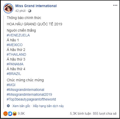 Người đẹp Venezuela đoạt vương miện Miss Grand 2019 trên sân nhà: Khán giả không phục-5