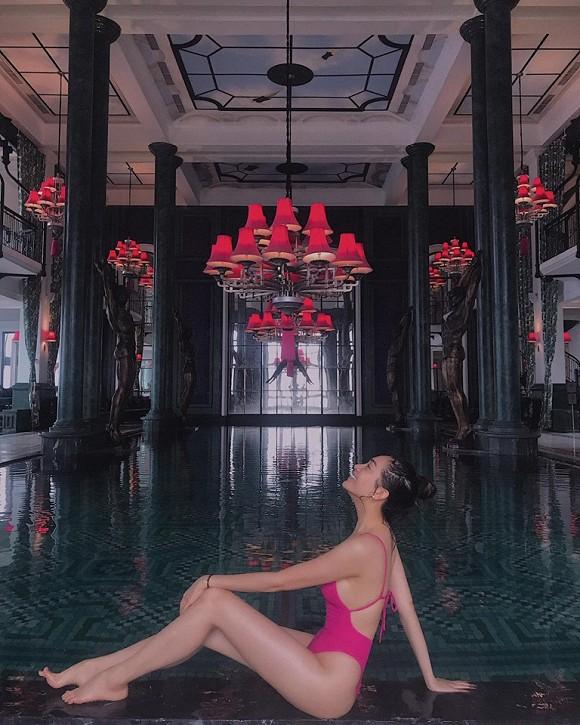 Á hậu Lệ Hằng hiếm hoi đăng ảnh diện bikini khoe đường cong bỏng mắt-1