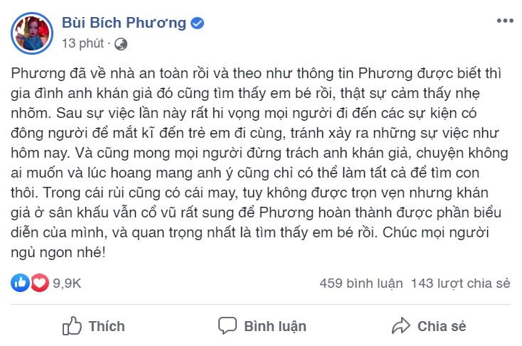 Đang ‘đu đưa’ cực sung, Bích Phương sững sờ khi bị khán giả giật mic tìm trẻ lạc-2