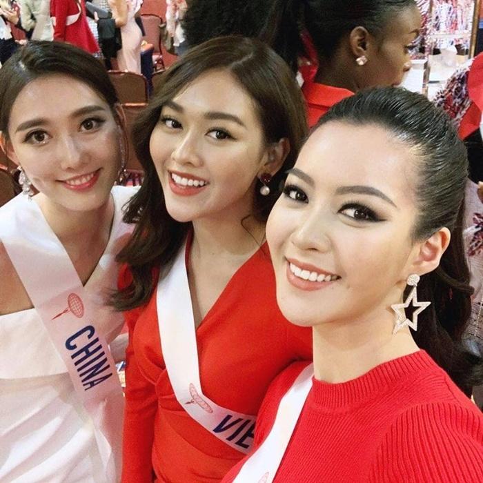 Diện chiếc váy đỏ tươi, Tường San ghi điểm vì lấn át đối thủ Miss International lại chẳng hề kém cạnh Đỗ Mỹ Linh-3
