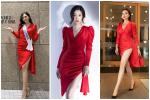 Diện chiếc váy đỏ tươi, Tường San ghi điểm vì lấn át đối thủ Miss International lại chẳng hề kém cạnh Đỗ Mỹ Linh