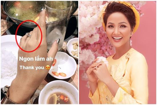 H'Hen Niê dụng ý khoe được bạn trai tặng nhẫn kim cương đắt giá