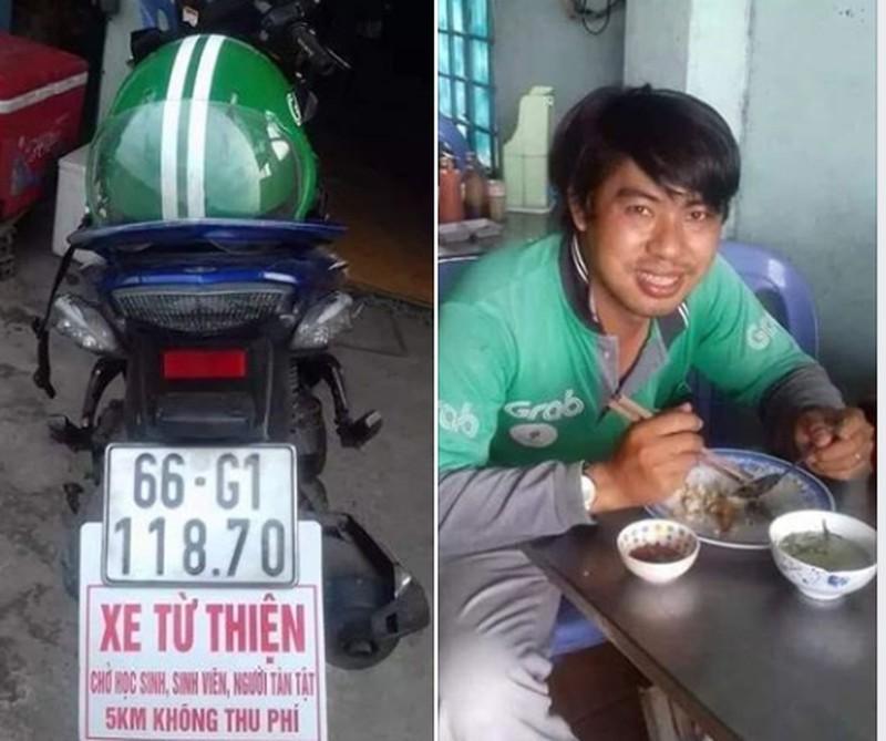 Ấm lòng tài xế chạy Grab chở miễn phí 5km cho sinh viên, người tàn tật-1