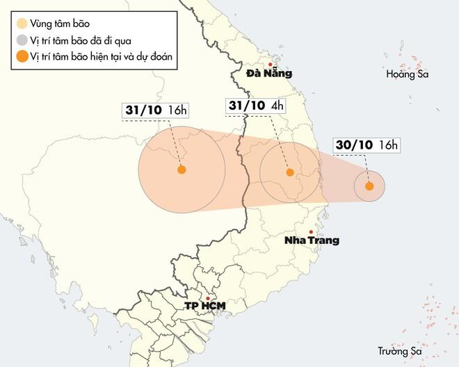 Bão số 5 cách đất liền hơn 100 km, giật cấp 12-1